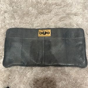 Chloe snakeskin gorgeous grey clutch